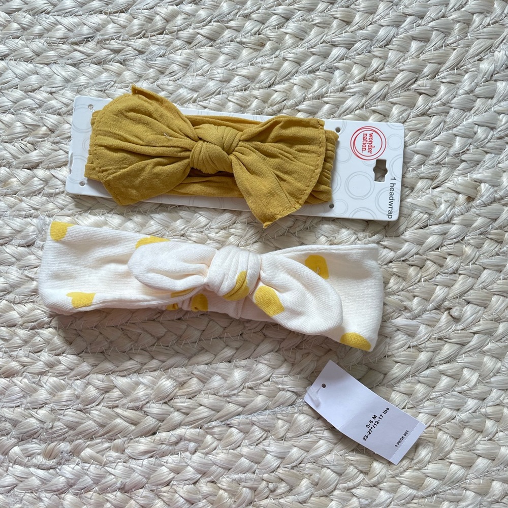 Yellow mustard headband set